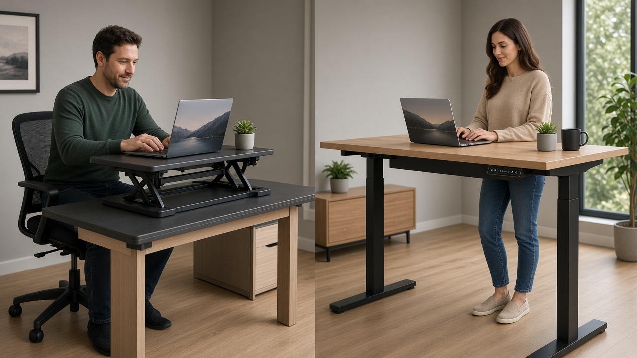 Convertisseur assis-debout vs bureau complet : que choisir ?